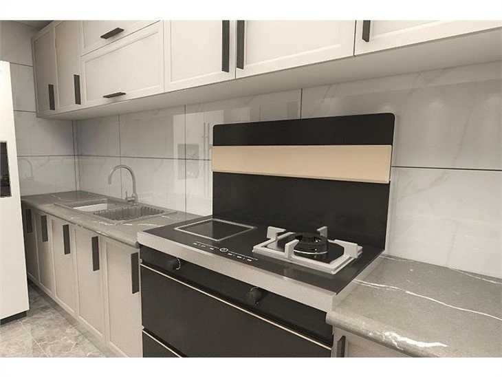 Concrete Effect Marble Look Quartz Stone Slab (2)