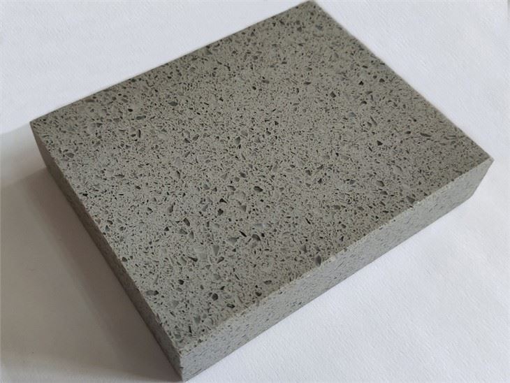 Grey color grain quartz stone slab (3)
