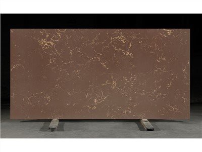 Smeđi mramorni kvarcni kamen sa zlatnim venama